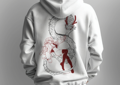 Diseño de sudadera ilustrada de Claudia Rojas Navas